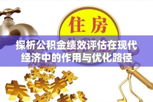 麻涌探析公积金绩效评估在现代经济中的作用与优化路径